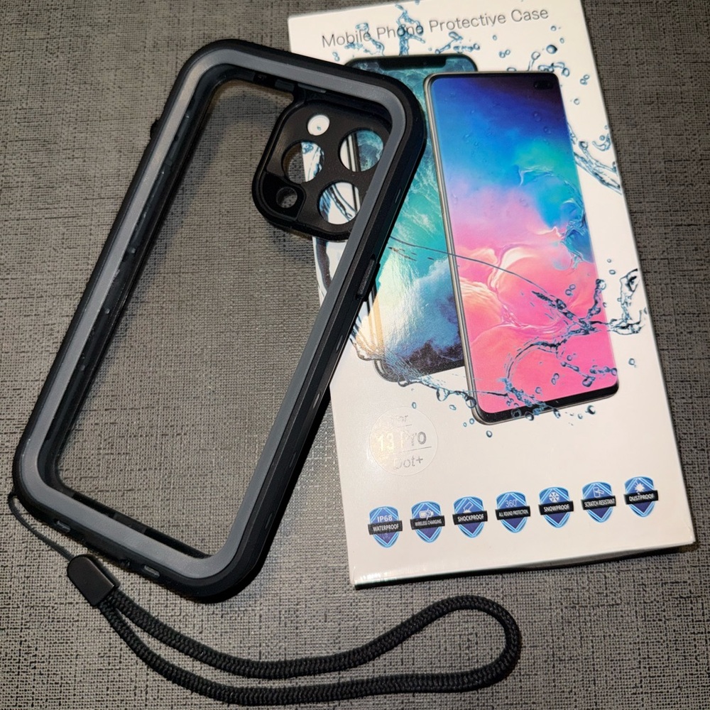 Waterproof Black Mobile Phone Protective Case